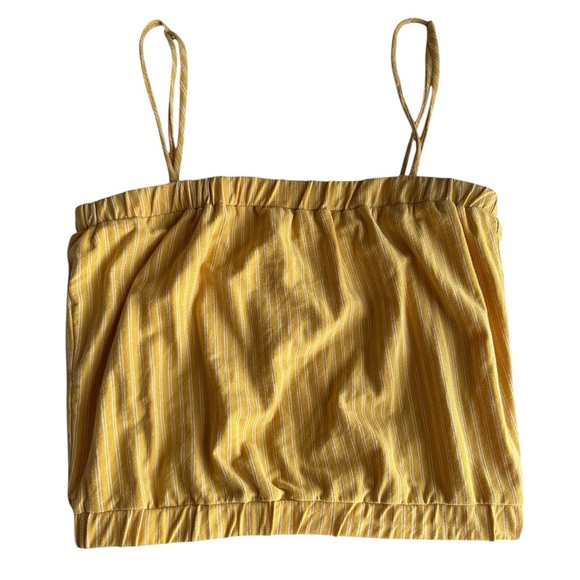 Heart & Hips Women’s Yellow Striped Crop Top – Size Small - Picture 1 of 8
